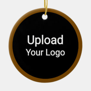 Benutzerdefiniertes Logo Hochladen Personalisier Keramik Ornament