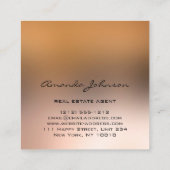 Benutzerdefiniertes Logo House Real Anwesen Agent Quadratische Visitenkarte (Rückseite)