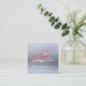 Benutzerdefiniertes Logo House Real Anwesen Agent Quadratische Visitenkarte (Stehend Vorderseite)