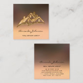 Benutzerdefiniertes Logo House Real Anwesen Agent Quadratische Visitenkarte (Vorne/Hinten)
