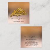 Benutzerdefiniertes Logo House Real Anwesen Agent Quadratische Visitenkarte (Vorne/Hinten)