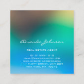 Benutzerdefiniertes Logo House Real Anwesen Agent  Quadratische Visitenkarte (Rückseite)