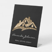 Benutzerdefiniertes Logo House Real Anwesen Agent Sockelschild (Vorderseite)