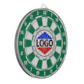 Benutzerdefiniertes Logo-Image für grün und weiß Dartscheibe (Vorderseite Links)