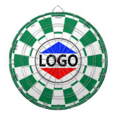 Benutzerdefiniertes Logo-Image für grün und weiß Dartscheibe (vorne)