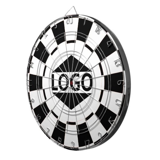 Benutzerdefiniertes Logo-Image für Schwarz und Wei Dartscheibe (Vorderseite rechts)