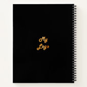 Benutzerdefiniertes Logo-Image für schwarzes Gold Notizblock (Rückseite)