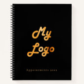 Benutzerdefiniertes Logo-Image für schwarzes Gold Notizblock (Vorderseite)