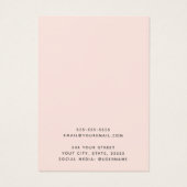 Benutzerdefiniertes Logo Imitate Rosa Ohrkarte des (Rückseite)