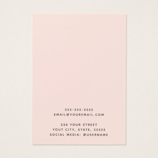 Benutzerdefiniertes Logo Imitate Rosa Ohrkarte des (Rückseite)