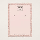 Benutzerdefiniertes Logo Imitate Rosa Ohrkarte des (Vorderseite)