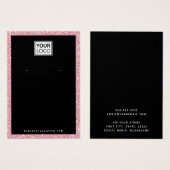 Benutzerdefiniertes Logo Imitate Rosa Ohrkarte des (Vorne & Hinten)