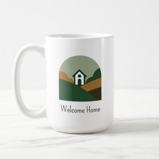 Benutzerdefiniertes Logo Immobilien Kaffeetasse (Links)