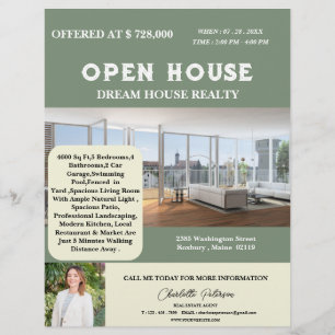 Benutzerdefiniertes Logo Immobilien Open House Flyer