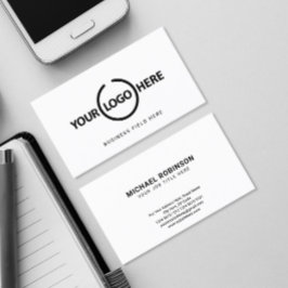 Benutzerdefiniertes Logo in der Länge Minimalistis Visitenkarte