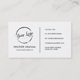 Benutzerdefiniertes Logo in modernen minimalistisc Visitenkarte