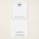 Benutzerdefiniertes Logo in schwarzer Ränder Ohrka (Vorne & Hinten)