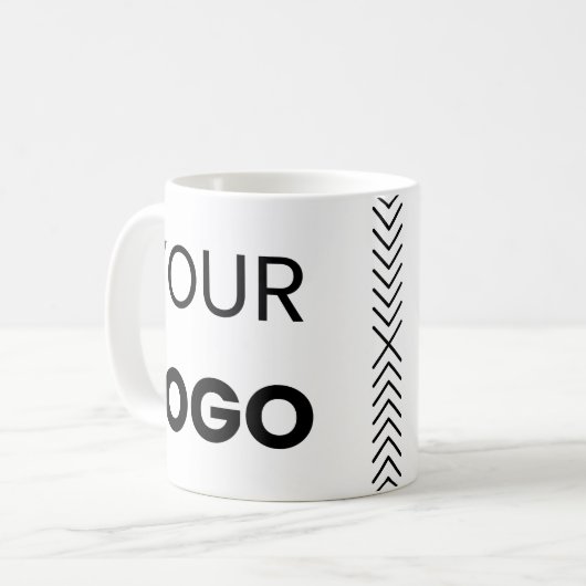 Benutzerdefiniertes Logo Kaffeetasse (Vorderseite Links)
