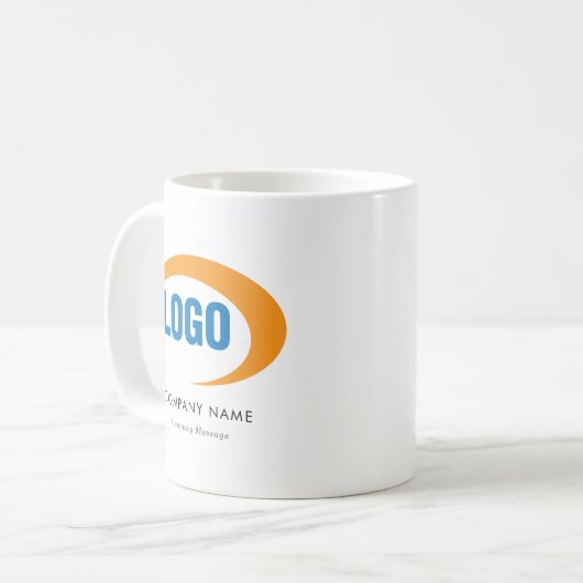 Benutzerdefiniertes Logo Kaffeetasse (Vorderseite Links)