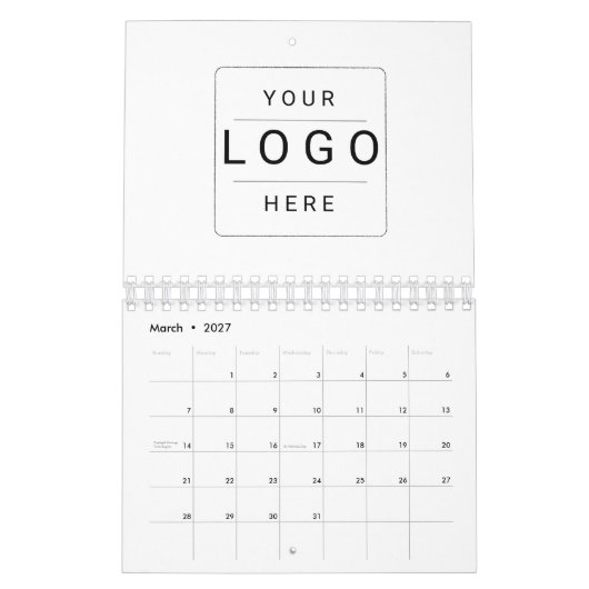 Benutzerdefiniertes Logo Kalender (Mär 2027)
