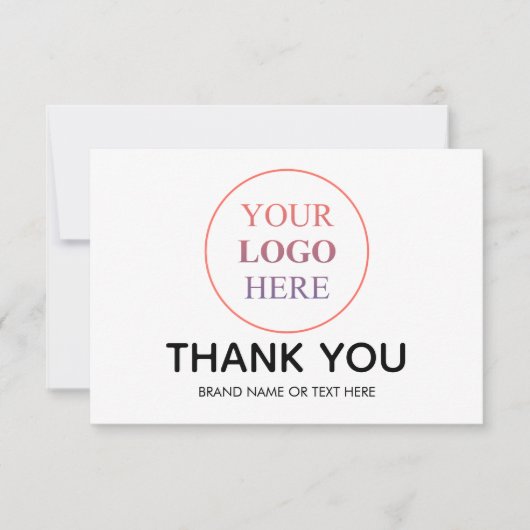 Benutzerdefiniertes Logo - Keine Mindestbestellung Dankeskarte (Vorderseite)