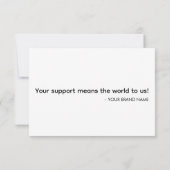 Benutzerdefiniertes Logo - Keine Mindestbestellung Dankeskarte (Rückseite)