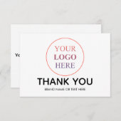Benutzerdefiniertes Logo - Keine Mindestbestellung Dankeskarte (Vorne/Hinten)