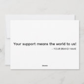 Benutzerdefiniertes Logo - Keine Mindestbestellung Feiertagskarte (Rückseite)