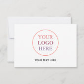 Benutzerdefiniertes Logo - Keine Mindestbestellung RSVP Karte (Rückseite)