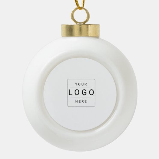 Benutzerdefiniertes Logo Keramik Kugel-Ornament (Vorderseite)