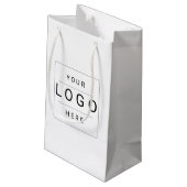 Benutzerdefiniertes Logo Kleine Geschenktüte (Rückseite Schrägansicht)