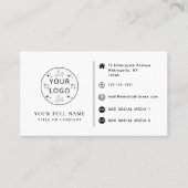 Benutzerdefiniertes Logo, Kontakt und Social Media Visitenkarte (Vorderseite)
