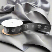 Benutzerdefiniertes Logo l Werbefirmengrau Satinband