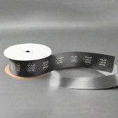 Benutzerdefiniertes Logo l Werbefirmengrau Satinband