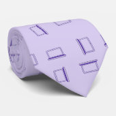 Benutzerdefiniertes Logo lila Notebook-Muster Krawatte (Gerollt)