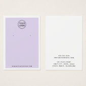 Benutzerdefiniertes Logo lila und weiße Ohrring-Di (Vorne & Hinten)