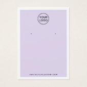 Benutzerdefiniertes Logo lila und weiße Ohrring-Di (Vorderseite)