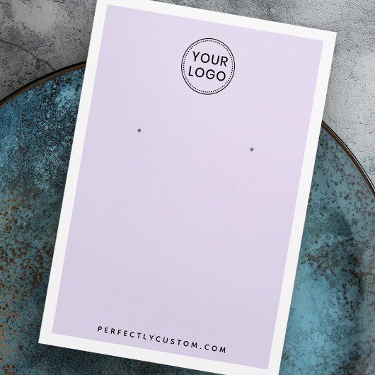 Benutzerdefiniertes Logo lila und weiße Ohrring-Di