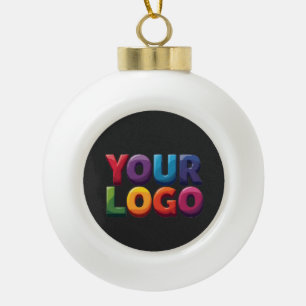 Benutzerdefiniertes Logo Logo hochladen Unterneh Keramik Kugel-Ornament