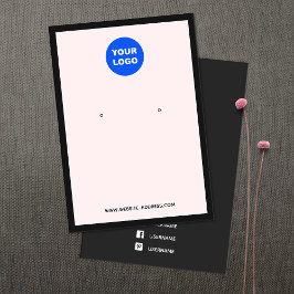 Benutzerdefiniertes Logo-Logo-Light Pink-Ohrring-S