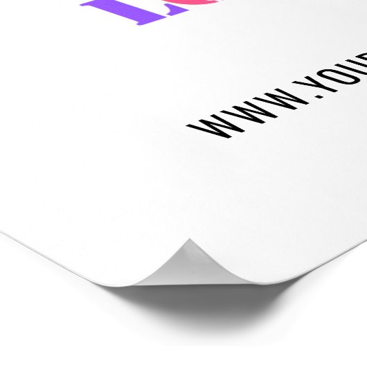 Benutzerdefiniertes Logo-Logo-Werbeplakat Poster (Ecke)