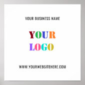 Benutzerdefiniertes Logo-Logo-Werbeplakat Poster (Vorne)
