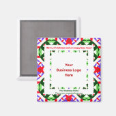 Benutzerdefiniertes Logo Magnetic Happy Weihnachts Magnet (Vorderseite/Rückseite)