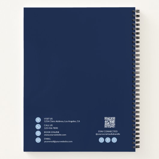 Benutzerdefiniertes Logo Medizinische Klinik Gesun Notizblock (Rückseite)