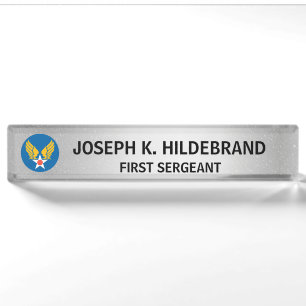 Benutzerdefiniertes Logo Metallic Silber Militär Namensplakette
