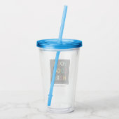 Benutzerdefiniertes Logo mindestens mit Strohakryl Acryltrinkbecher (Rückseite)