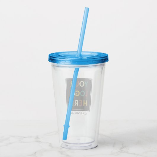 Benutzerdefiniertes Logo mindestens mit Strohakryl Acryltrinkbecher (Rückseite)