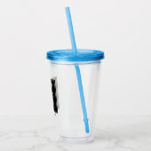 Benutzerdefiniertes Logo mindestens mit Strohakryl Acryltrinkbecher (Links)