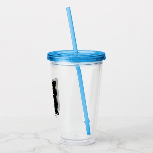 Benutzerdefiniertes Logo mindestens mit Strohakryl Acryltrinkbecher (Links)