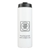 Benutzerdefiniertes Logo | Minimal modernes Brandi Thermosbecher (Vorderseite)
